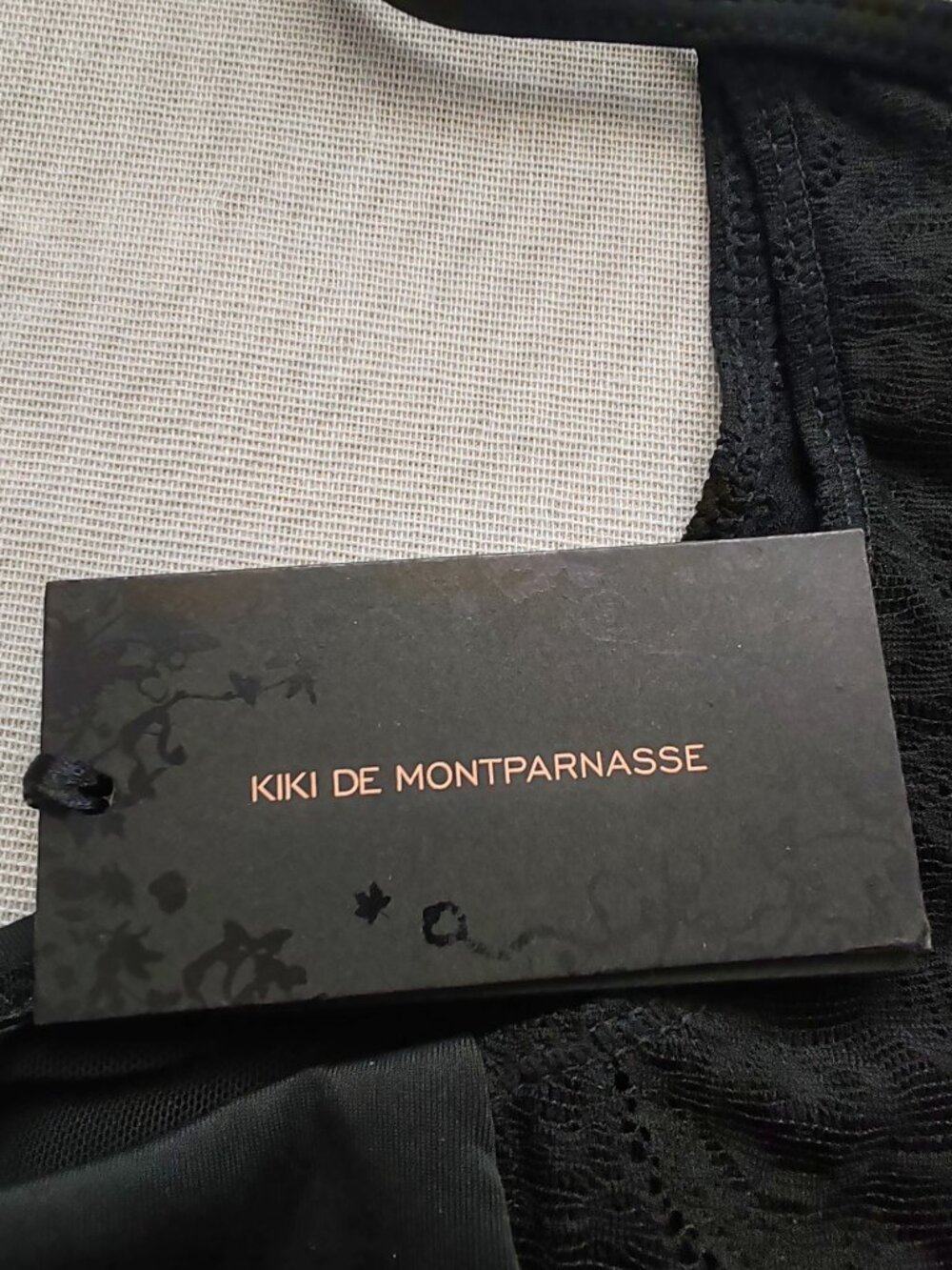 Kiki de Montparnasse Athleisure Black Lace Bra Top R19-BR-011 Small NWT - Picture 4 of 12